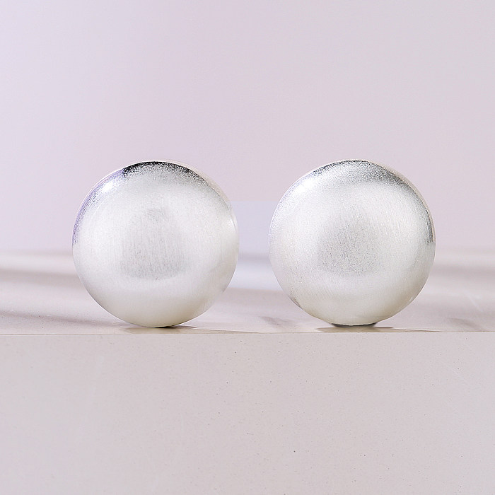 Fashion Solid Color Copper Plating Ear Studs