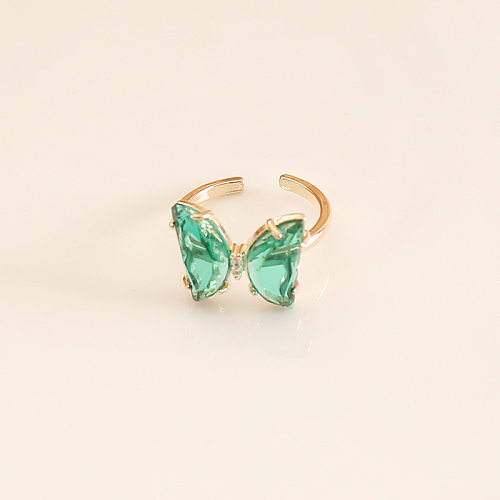 Fashion Multicolor Zircon Butterfly Ring