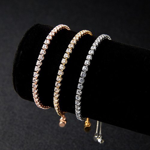 Bracelets en Zircon incrustés de cuivre, 1 pièce, cercle à la mode