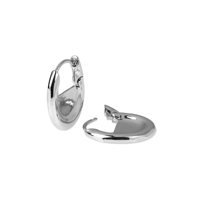 1 Paar modische, quadratische, ovale Ohrringe mit Kupferbeschichtung