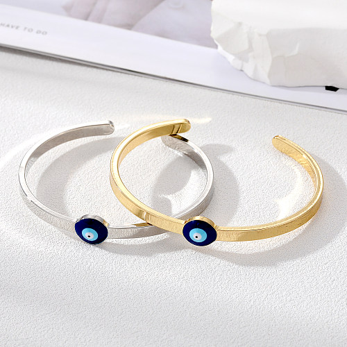 Bracelet plaqué cuivre pour les yeux à la mode, 1 pièce