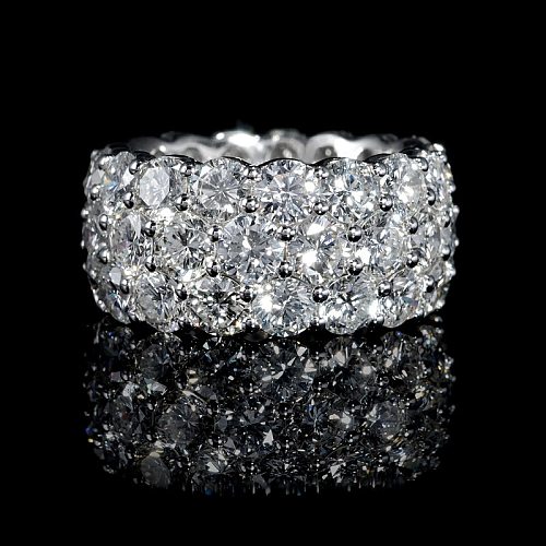 Fashion  Jewelry Round Full Zircon Business Activity Copper Rings