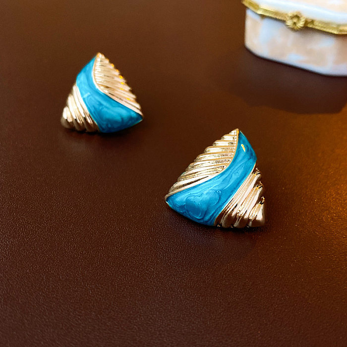 1 Pair Commute Heart Shape Inlay Copper Rhinestones Pearl Drop Earrings