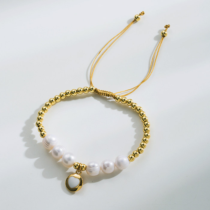 Mode Kreuz Mond Herz Form Seil Kupfer Perlen Armbänder 1 Stück