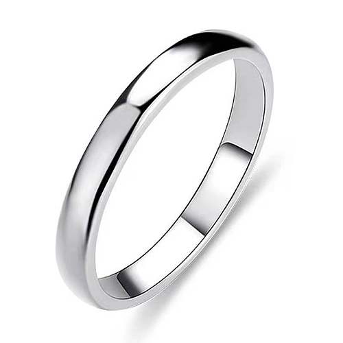 Simple Style Commute Solid Color Stainless Steel Rings In Bulk