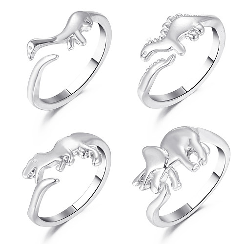 Amazon The Same Metal Dinosaur Ring Fashion Cute Opening Geometric Animal Ring