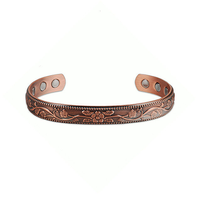 Simple Style Streetwear Geometric Magnetic Material Copper Magnetic Rings Bracelets