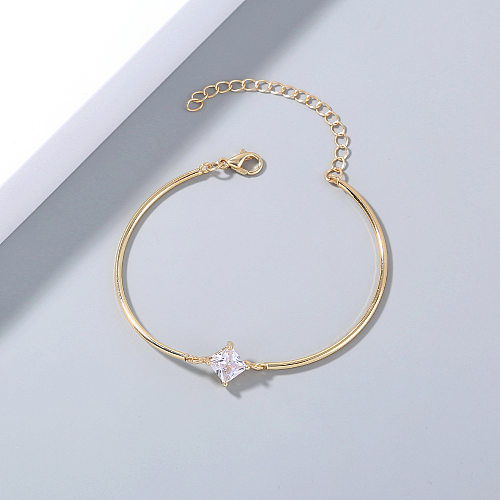 Fashion Geometric Copper Bracelets Zircon Copper Bracelets
