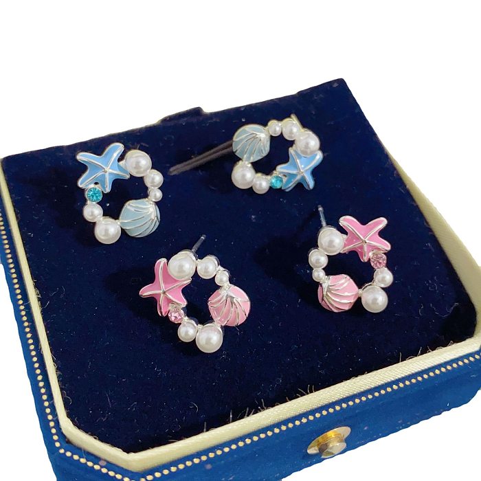 1 Pair Cute Sweet Simple Style Geometric Starfish Plating Copper Ear Cuffs