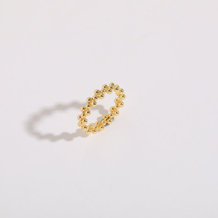 1 Stück einfache runde Kupferbeschichtung mit 14 Karat vergoldeten Ringen