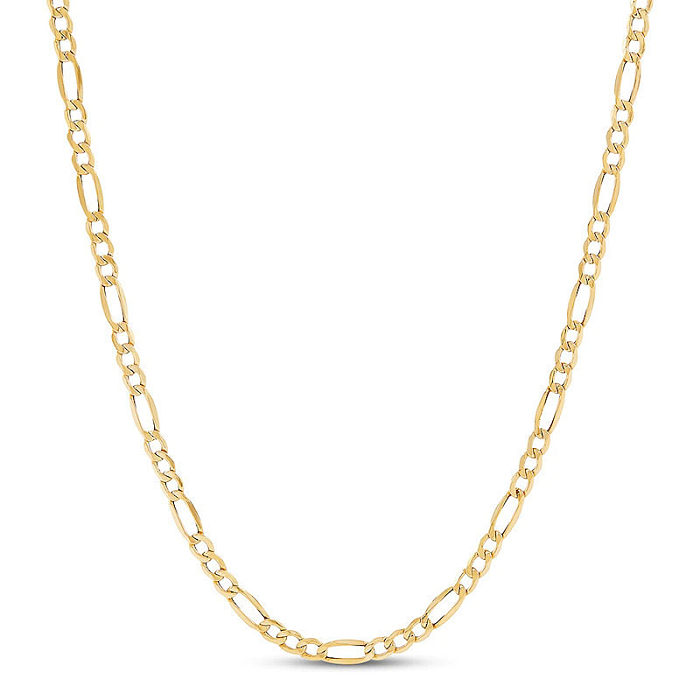 Lässige Pendler-Buchstabe, verkupfert, ausgehöhlte 18-Karat-vergoldete Halskette