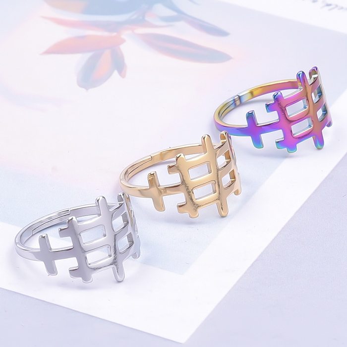 Simple Style Solid Color Stainless Steel Polishing Rings
