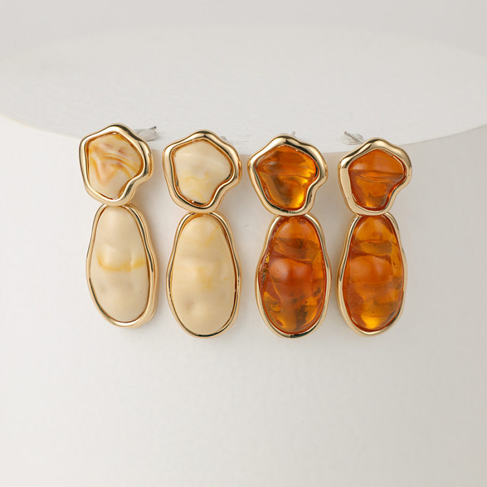 Fashion Geometric Copper Earrings Zircon Copper Earrings