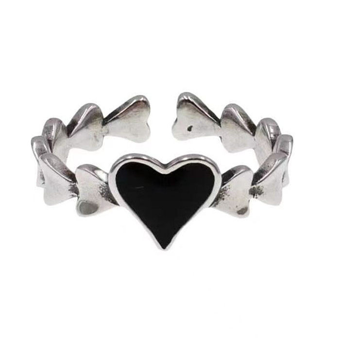 Estilo moderno romántico Estilo simple Letra animal Forma de corazón Aleación Cobre Chapado en oro Chapado en plata Piedras preciosas artificiales Perlas artificiales Diamante artificial Anillo abierto a granel