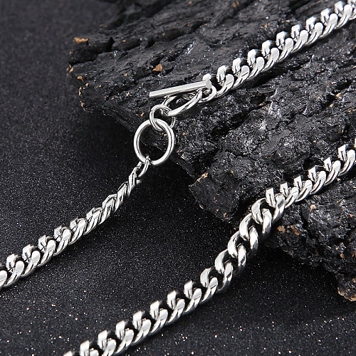 Solid Color Solid Color Stainless Steel Chain Bracelets Necklace