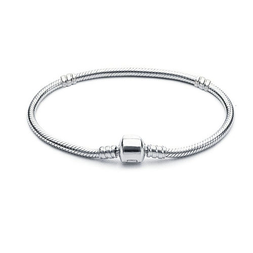 Fashion Solid Color Silver Plated Plating Bracelets 1 Piece