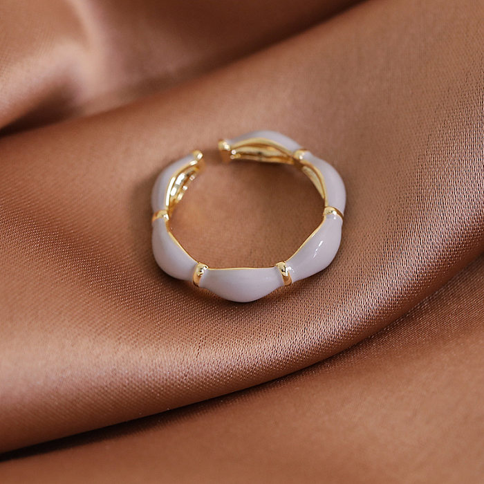 Bagues ouvertes romantiques en forme de cœur carré pour femme élégante, incrustation de placage de cuivre en Zircon plaqué or