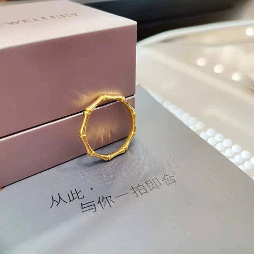Simple Style Solid Color Stainless Steel Polishing Rings