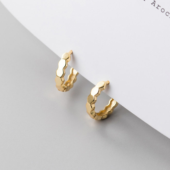 1 Pair Casual Simple Style Geometric Copper Gold Plated Earrings