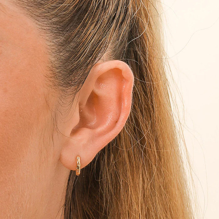 1 paire de boucles d'oreilles en Zircon incrusté de cuivre, Style INS, étoile