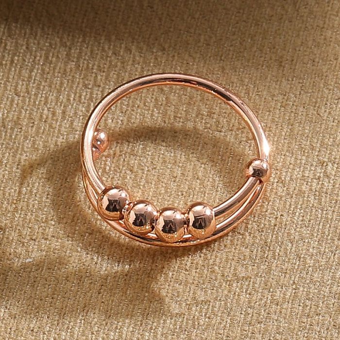 Commute Solid Color Copper Plating Gold Plated Open Rings