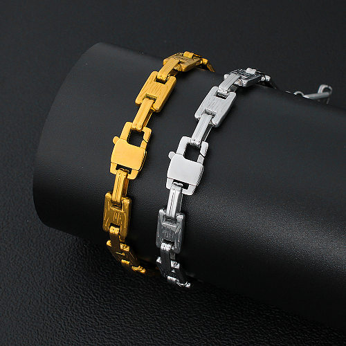 Lady Rectangle Stainless Steel Plating Bracelets Necklace