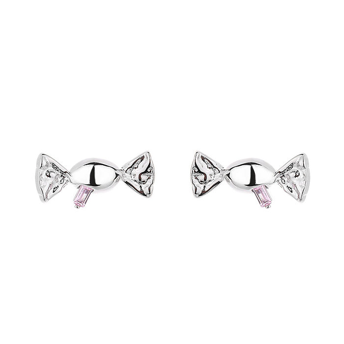 1 Pair Sweet Candy Plating Copper Ear Studs
