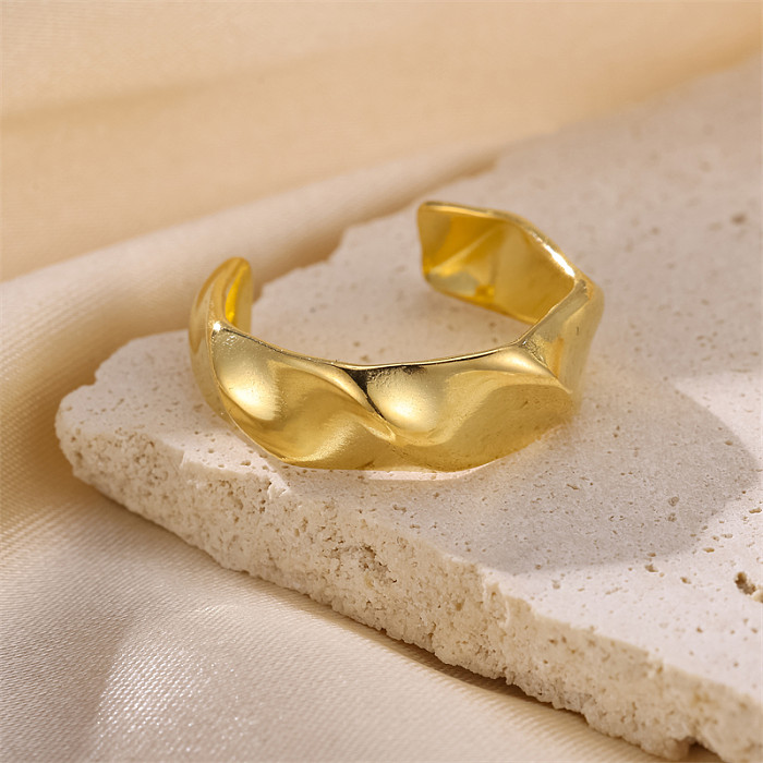 1 Women's Ins Style Simple Gold Stainless Steel Ring