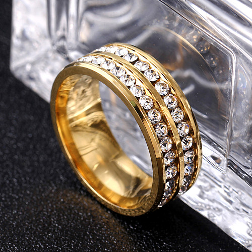 أزياء التيتانيوم الصلب حجر الراين هيبوالرجينيك الدائري المجوهرات بالجملة
