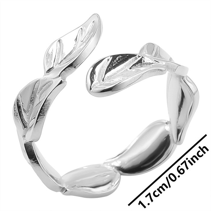 Classic Style Color Block Stainless Steel Plating Rings