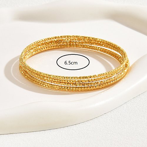 Bracelet plaqué or 18 carats avec placage de cuivre élégant en cercle