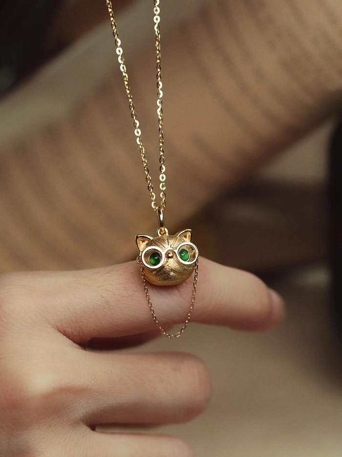 Fashion Cat Copper Plating Necklace 1 Piece