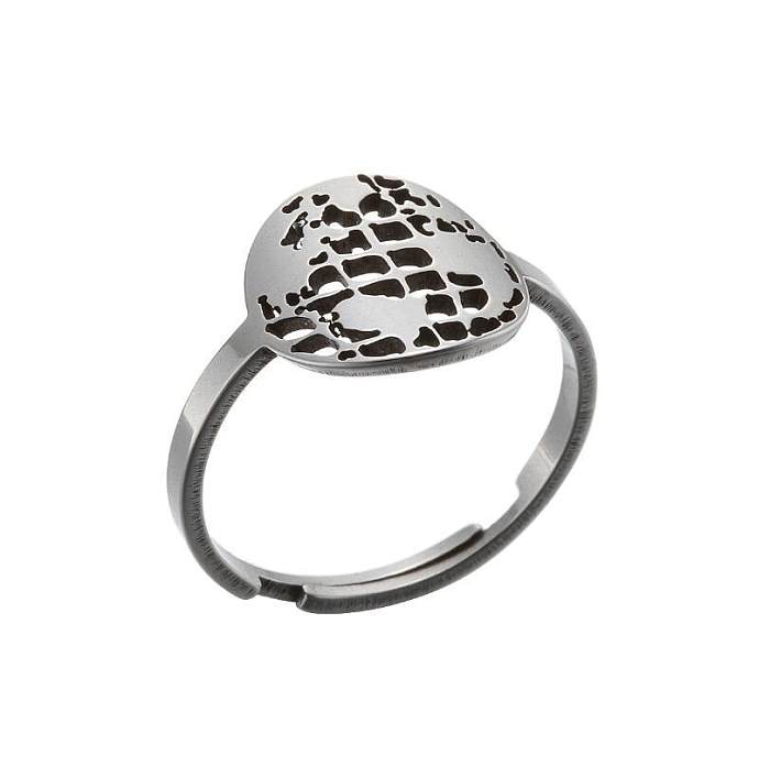 Anéis abertos de chapeamento irregular de aço inoxidável geométrico de estilo moderno