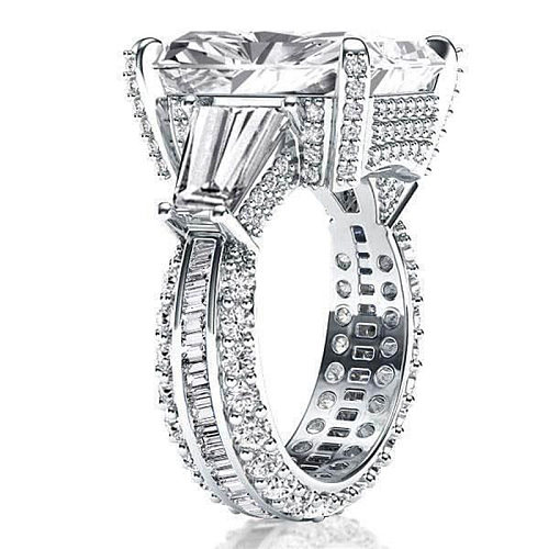 Luxurious Square Copper Inlay Zircon Rings