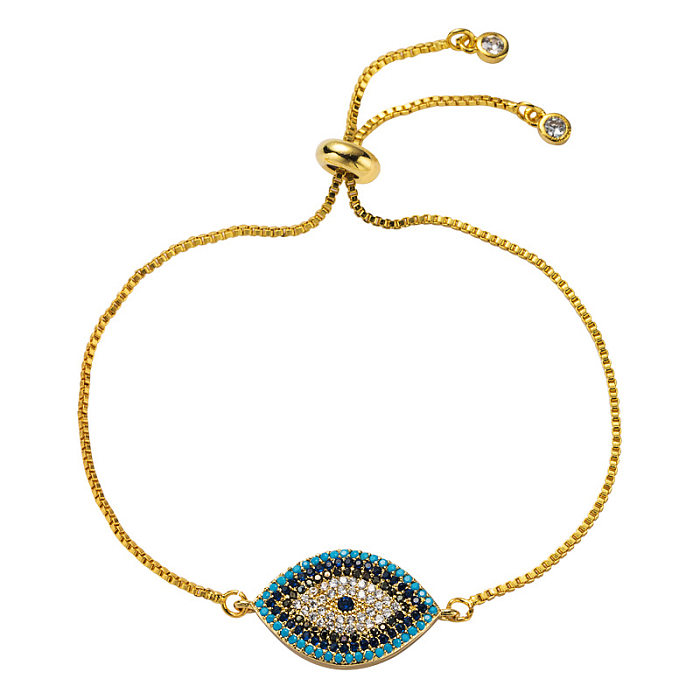 Bracelet créatif œil du diable pour femme, en cuivre, Micro-ensemble de Zircon, bijoux, vente en gros, nouvelle mode
