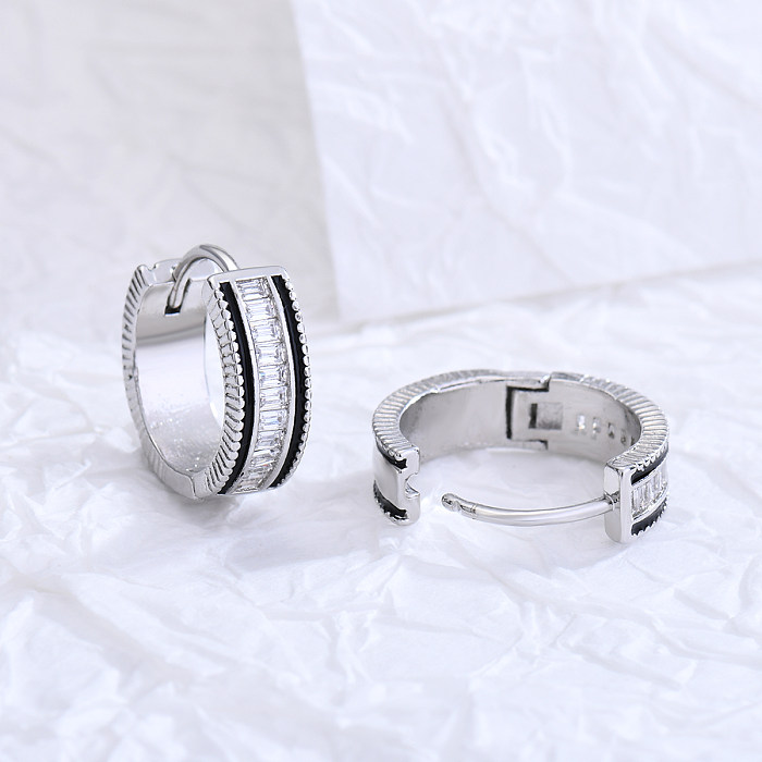 Fashion Geometric Brass Plating Hoop Earrings 1 Pair