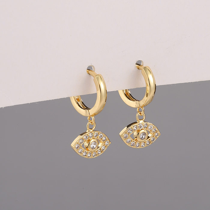 Fashion Copper Zircon Earrings Wholesale