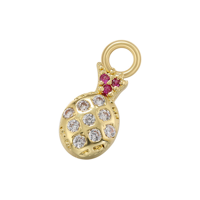 Casual Cute Simple Style Tortoise Animal Bird Copper Plating Inlay Zircon 18K Gold Plated Charms