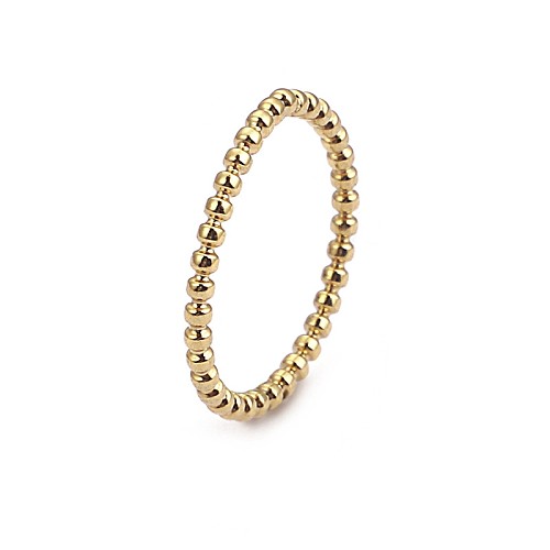 Korean Jewelry Beads Water Ripple Stainless Steel Ring Trendy Simple Wholesale