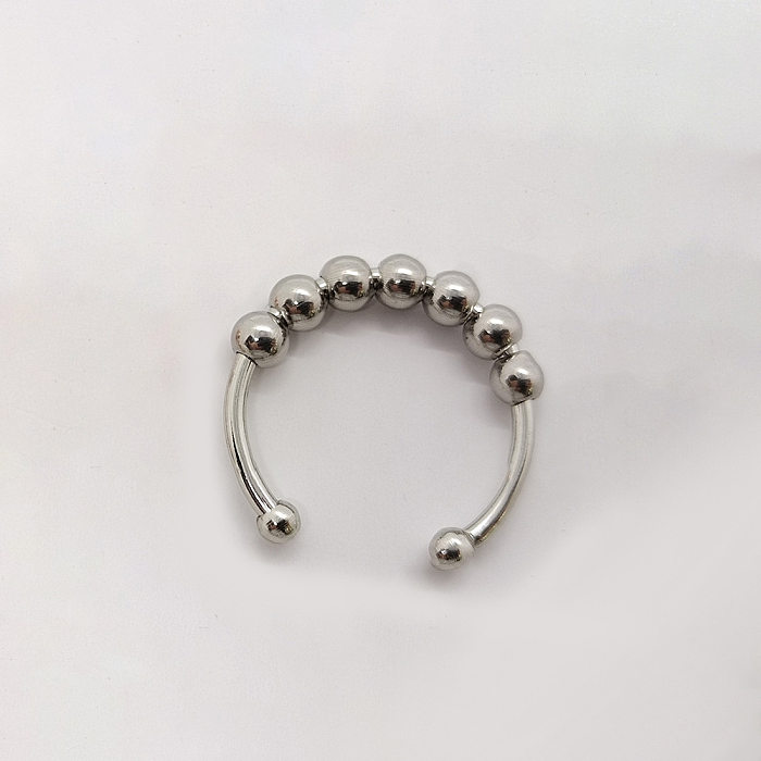 Anneaux en acier inoxydable de placage d'anneau ouvert géométrique d'acier inoxydable de mode