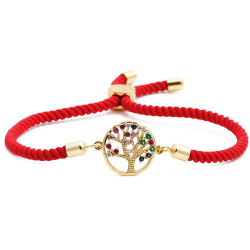 Hot Sale Micro-set Zircon Chain Color Chain Life Tree Valentine's Day Gift Bracelet Wholesale jewelry