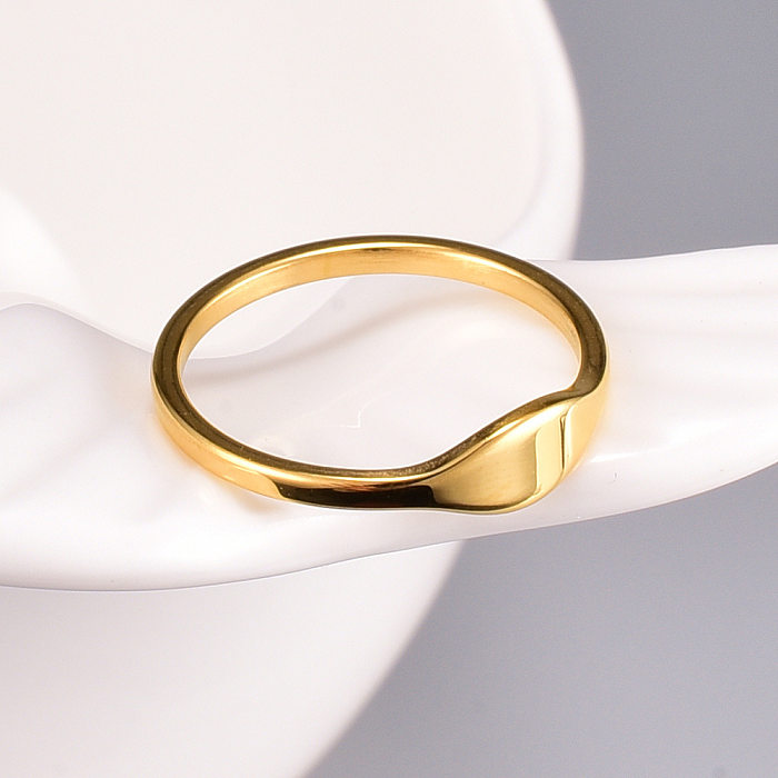 Designer-Modemarke, schlichter, glänzender Ring, Persönlichkeitsring aus Titanstahl