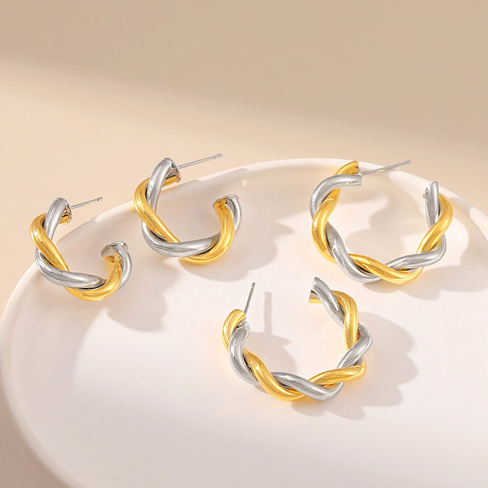 1 Pair Simple Style Classic Style Geometric Plating Copper 18K Gold Plated Earrings