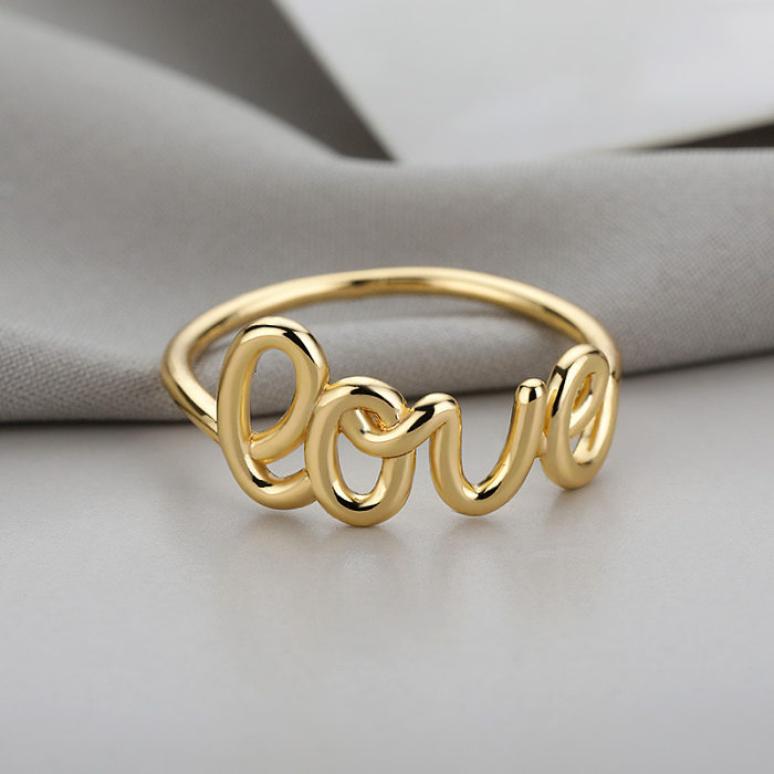 Romantic Love Copper Plating Rings