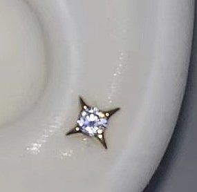 1 peça de brincos de orelha de zircônia com chapeamento de cobre estrela estilo simples