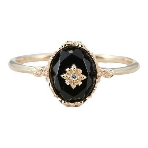 Ethnic Style Oval Flower Copper Inlay Agate Zircon Rings