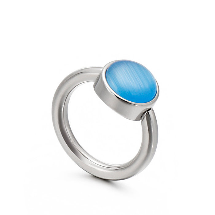 Mode-Edelstahl-Mehrfarben-Opal-Ring-Großhandelsschmuck