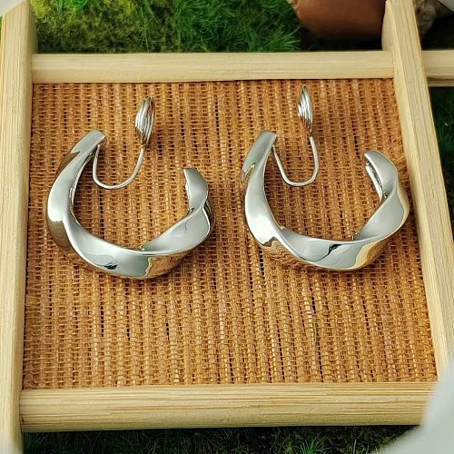 1 Paar schlichte Ohrringe aus Kupfer mit geometrischer Beschichtung