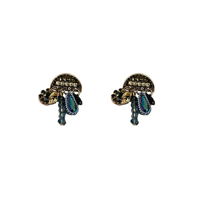 1 Pair IG Style Casual Retro Geometric Copper Plating Drop Earrings