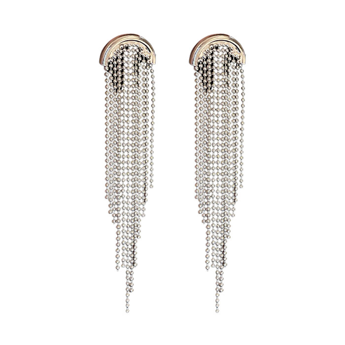 1 Pair Korean Style Tassel Copper Drop Earrings